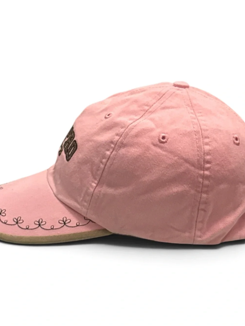 Bass Pro Shops Pink Embroidered Women's Baseball Cap with Tan Trim